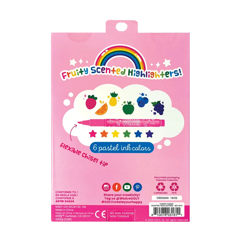 Yummy Yummy Scented Highlighters (set of 6)